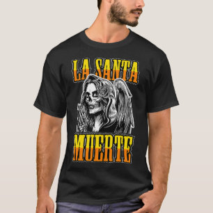 T-shirt La Père Noël Muerte Prier Angel Dia De Los Muertos