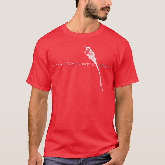 T-shirt La perfection des oiseaux est Absolute Birder Desi (Devant)