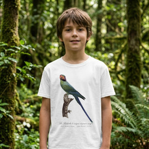 T-shirt La Perruche à nuque et joues rouges 