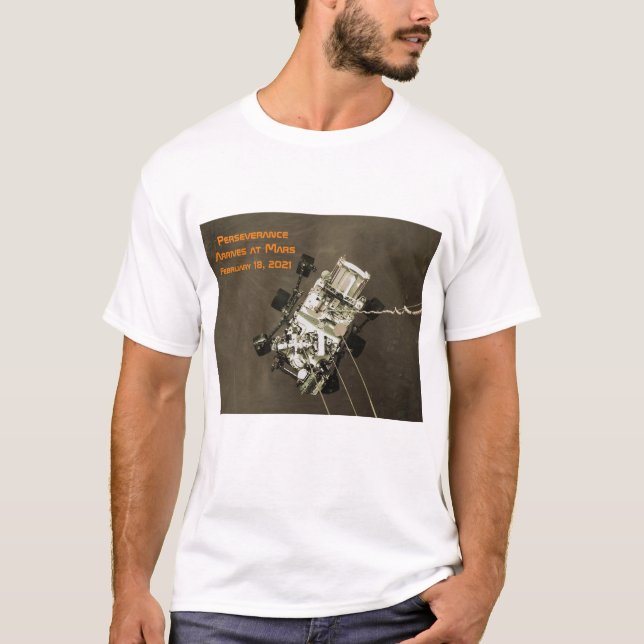 T-shirt La persévérance arrive sur Mars (Devant)