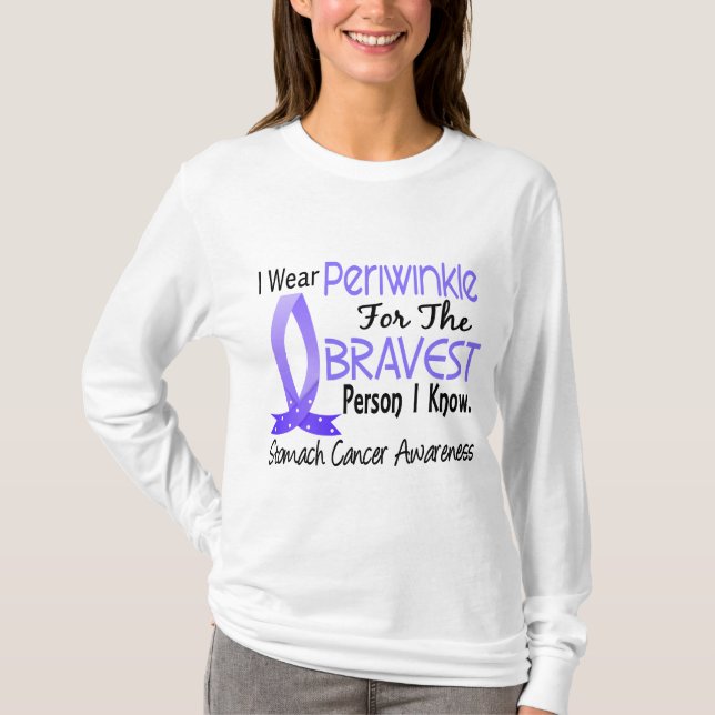 T-shirt La personne la plus courageuse je connais cancer (Devant)