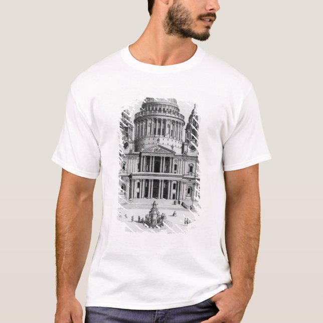 T-shirt La perspective occidentale de la cathédrale de St (Devant)