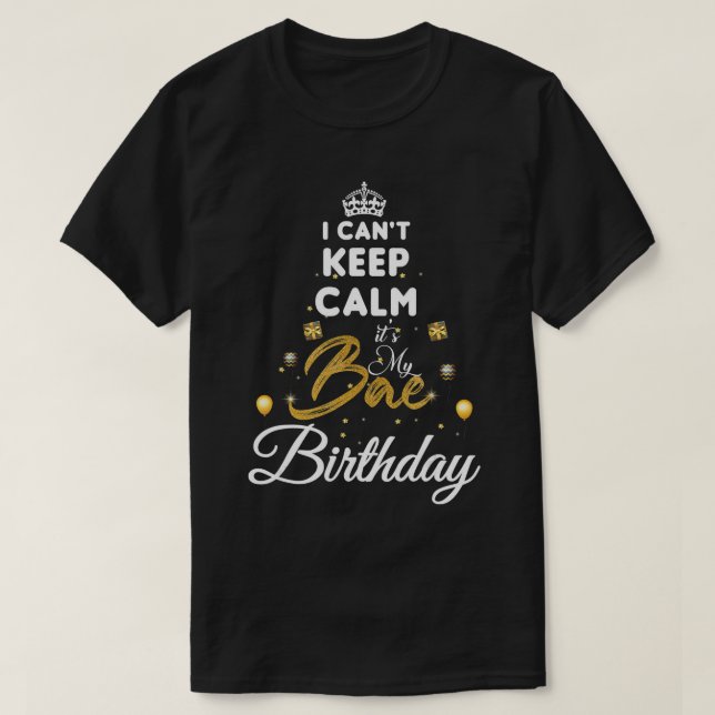 T-shirt la petite amie d'anniversaire - je ne peux pas gar (Design devant)