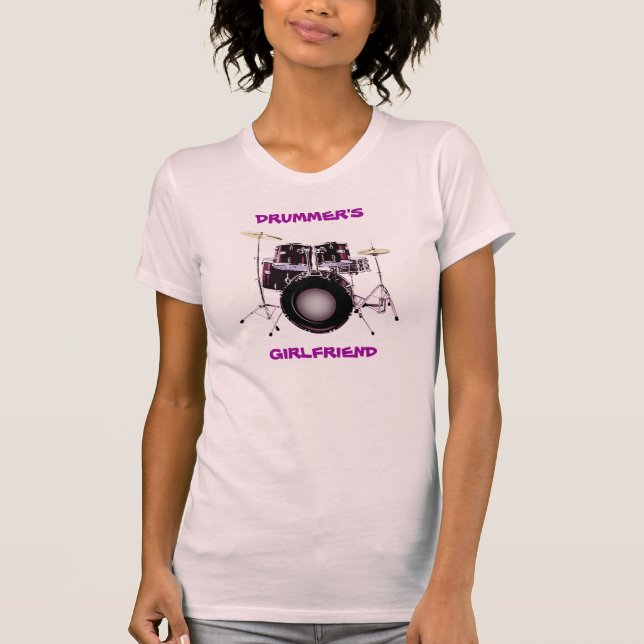 T-shirt La petite amie de Drummer (Devant)