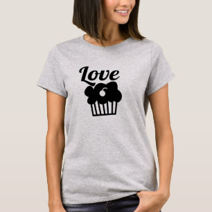 T-shirt La petite amie de l'amour muffin et de la petite a