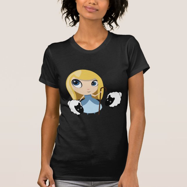 T-shirt La petite BO piaulent et ses moutons (Devant)