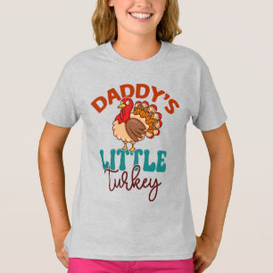 T-shirt La petite Turquie de papa tombe automne Thanksgivi