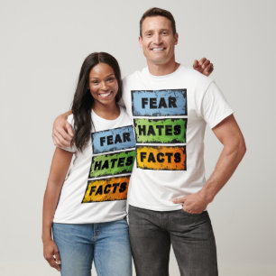 T-shirt La peur déteste les faits Slogan drôle de rétabl