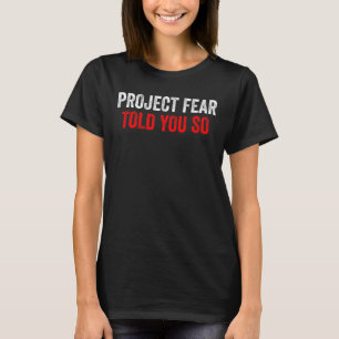 T-shirt La Peur Du Projet Vous A Dit Alors Citer