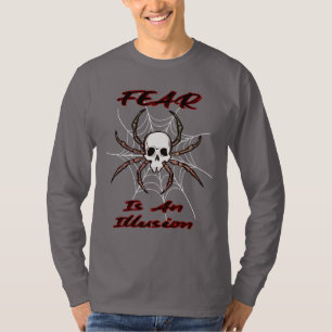 T-shirt La peur est une illusion - Araignée crânienne Dépl
