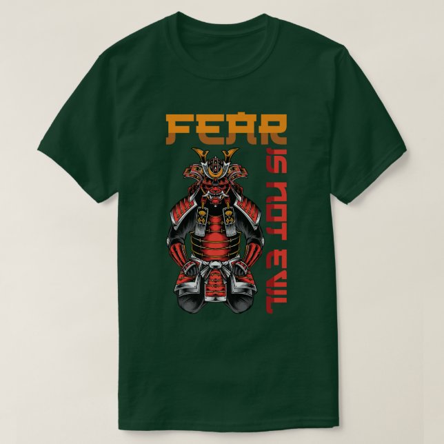 T-shirt La peur n'est pas mal Anime Ninjas Katanas Samurai (Design devant)