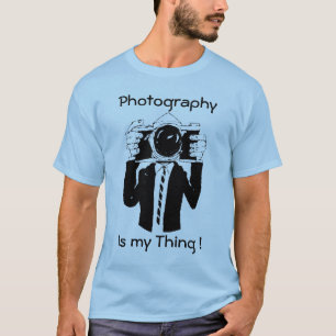 T-shirt La photographie est mon bleu de chose