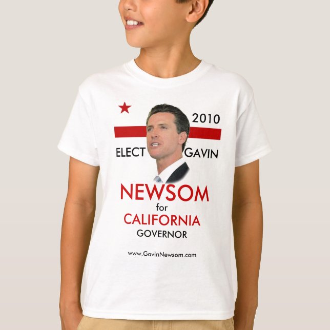 T-shirt La pièce en t 2010 de l'enfant de Gavin Newsom (Devant)