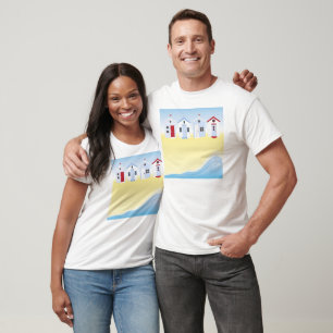 T-shirt La pièce en t active des hommes de huttes de plage