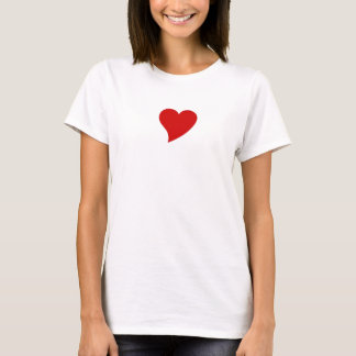 T-shirt la pièce en t adaptée des femmes avec le coeur