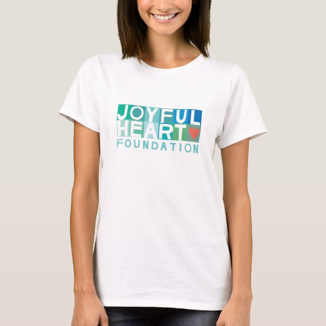 T-shirt La pièce en t adaptée par coeur joyeux des femmes (Devant)