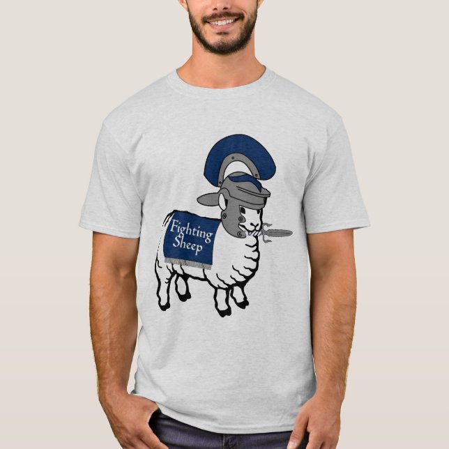 T-shirt La pièce en t de combat de propulseur de moutons (Devant)