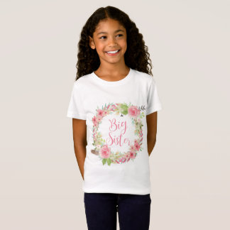 T-Shirt La pièce en t de la fille d'aquarelle de grande