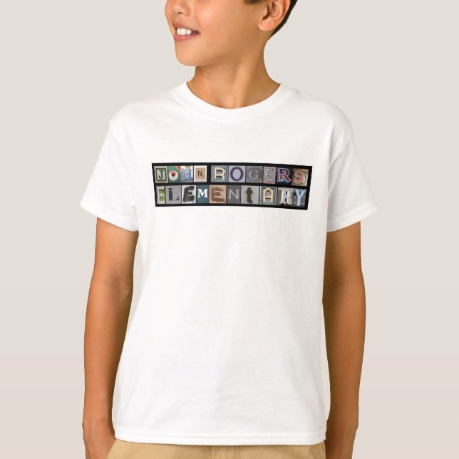 T-shirt La pièce en t de l'enfant blanc de John Rogers (Devant)