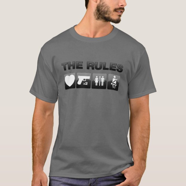 T-shirt La pièce en t de règles (Devant)