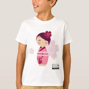 T-shirt La pièce en t des enfants de Kokeshi Sakura