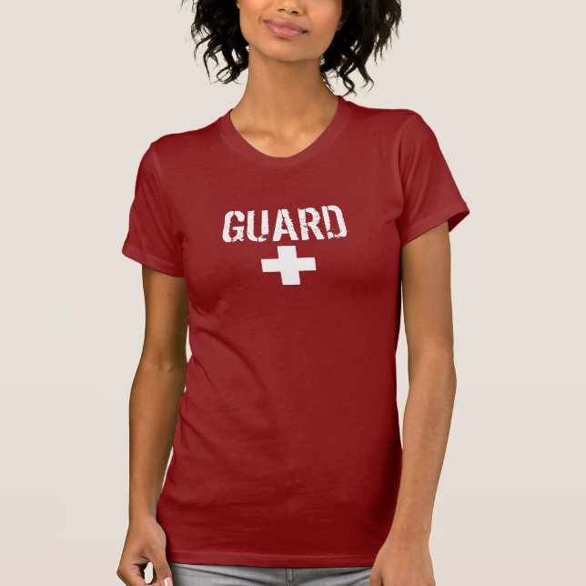 T-SHIRT LA PIÈCE EN T DES FEMMES DE GARDE DE MAÎTRE NAGEUR (Devant)