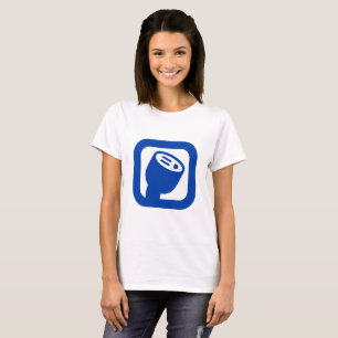 T-shirt La pièce en t des femmes de logo de PlugShare