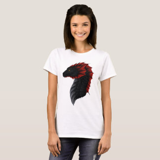 T-shirt La pièce en t des femmes de profil de dragon