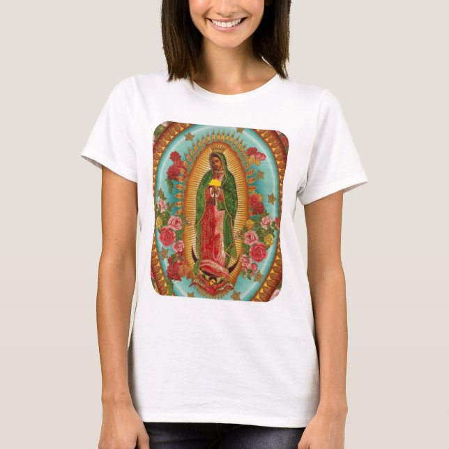T-shirt La pièce en t des femmes de saint de taco (Devant)