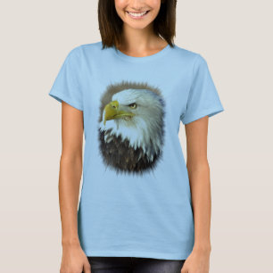 T-shirt La pièce en t des femmes d'Eagle d'Américain
