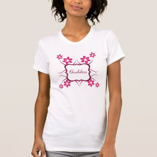 T-shirt La pièce en t des femmes florales de déesse,