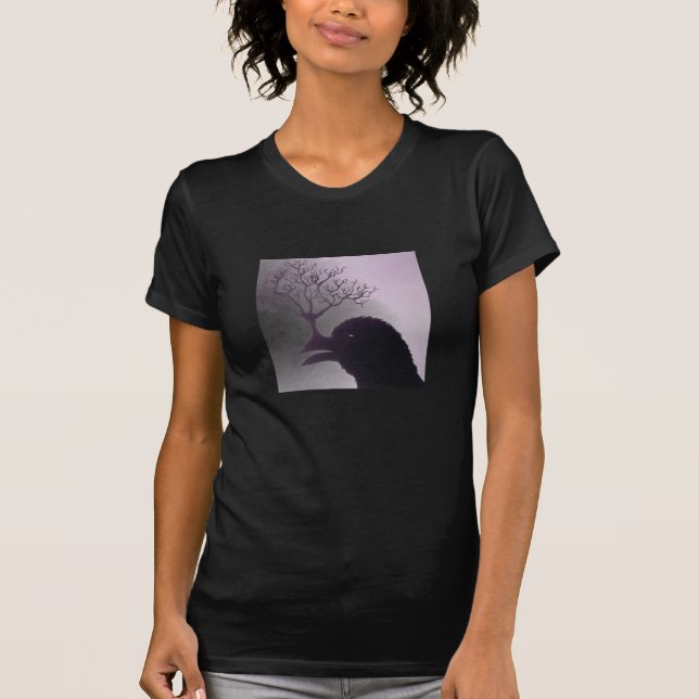 T-shirt La pièce en t des femmes graphiques de corneille (Devant)