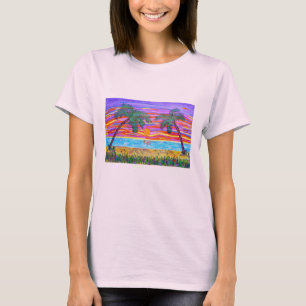 T-shirt La pièce en t des femmes - paradis tropical