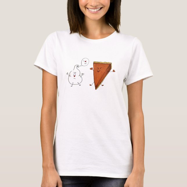T-shirt La pièce en t des femmes Whippy et de citrouille (Devant)