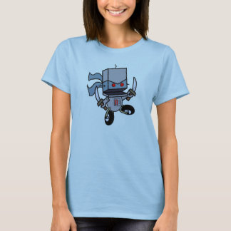 T-shirt La pièce en t des grandes femmes de logo de robots