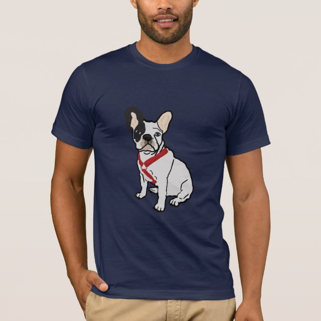 T-shirt La pièce en t des hommes de bouledogue français (Devant)