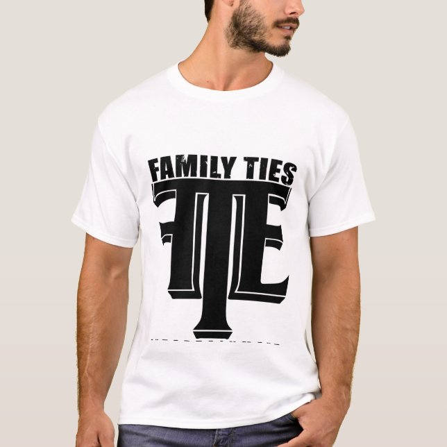 T-shirt La pièce en t des hommes de cravates de famille (Devant)