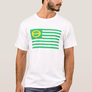 T-shirt La pièce en t des hommes de drapeau d'écologie