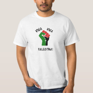 T-shirt La pièce en t des hommes de Palestina de vivats d