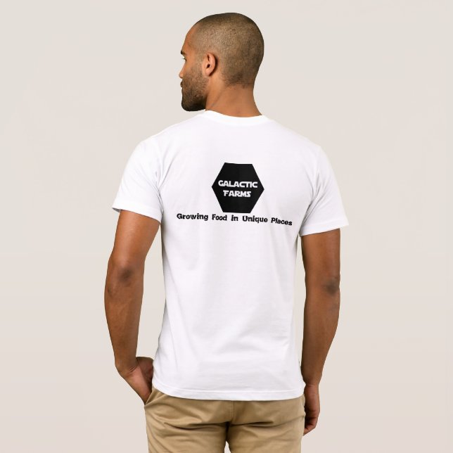 T-shirt La pièce en t des hommes galactiques de fermes (Dos entier)