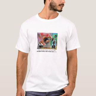 T-shirt La pièce en t des hommes "sauvez panda rouge"