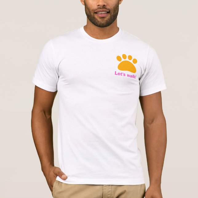 T-shirt La pièce en t du marcheur de chien (Devant)