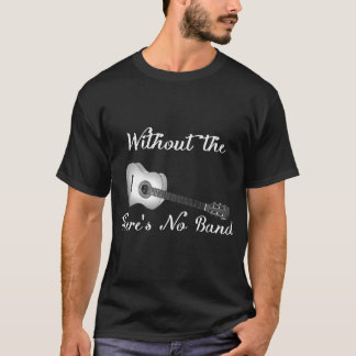 T-shirt La pièce en t foncée de base des hommes de guitare