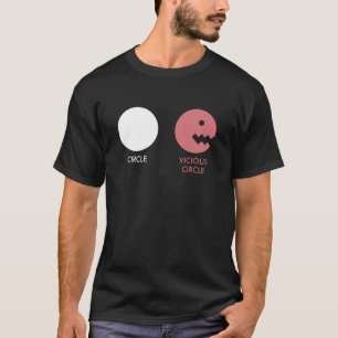 T-shirt La pièce en t foncée des hommes de cercle vicieu