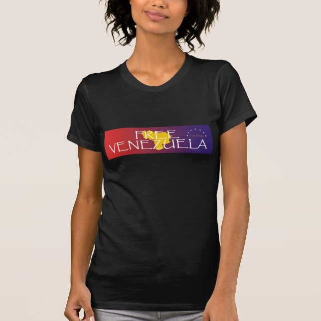 T-shirt La PIÈCE EN T libèrent le Venezuela (Devant)