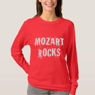T-shirt La pièce en t noire fraîche "MOZART de musique