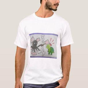 T-shirt La pieuvre en colère et la tortue gentille