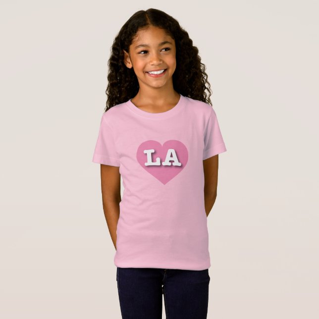 T-Shirt LA Pink Heart - J'aime LA (Devant entier)