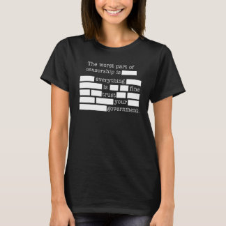 T-shirt La pire partie de la censure est que tout va bien
