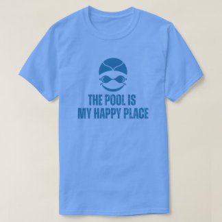 T-shirt La piscine est mon endroit heureux Amoureux de la